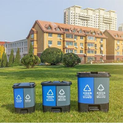 雙分類腳踏垃圾桶