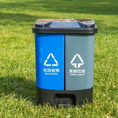 雙分類腳踏20升垃圾桶